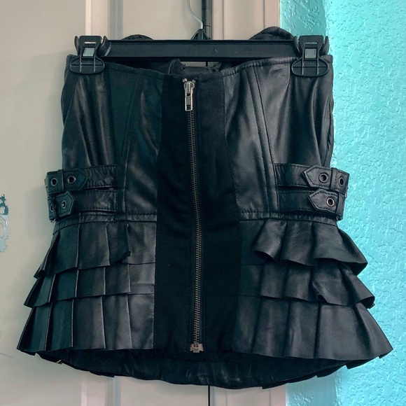 WILLIAM RAST SEXY LEATHER BUSTIER TOP - Picture 3 of 8